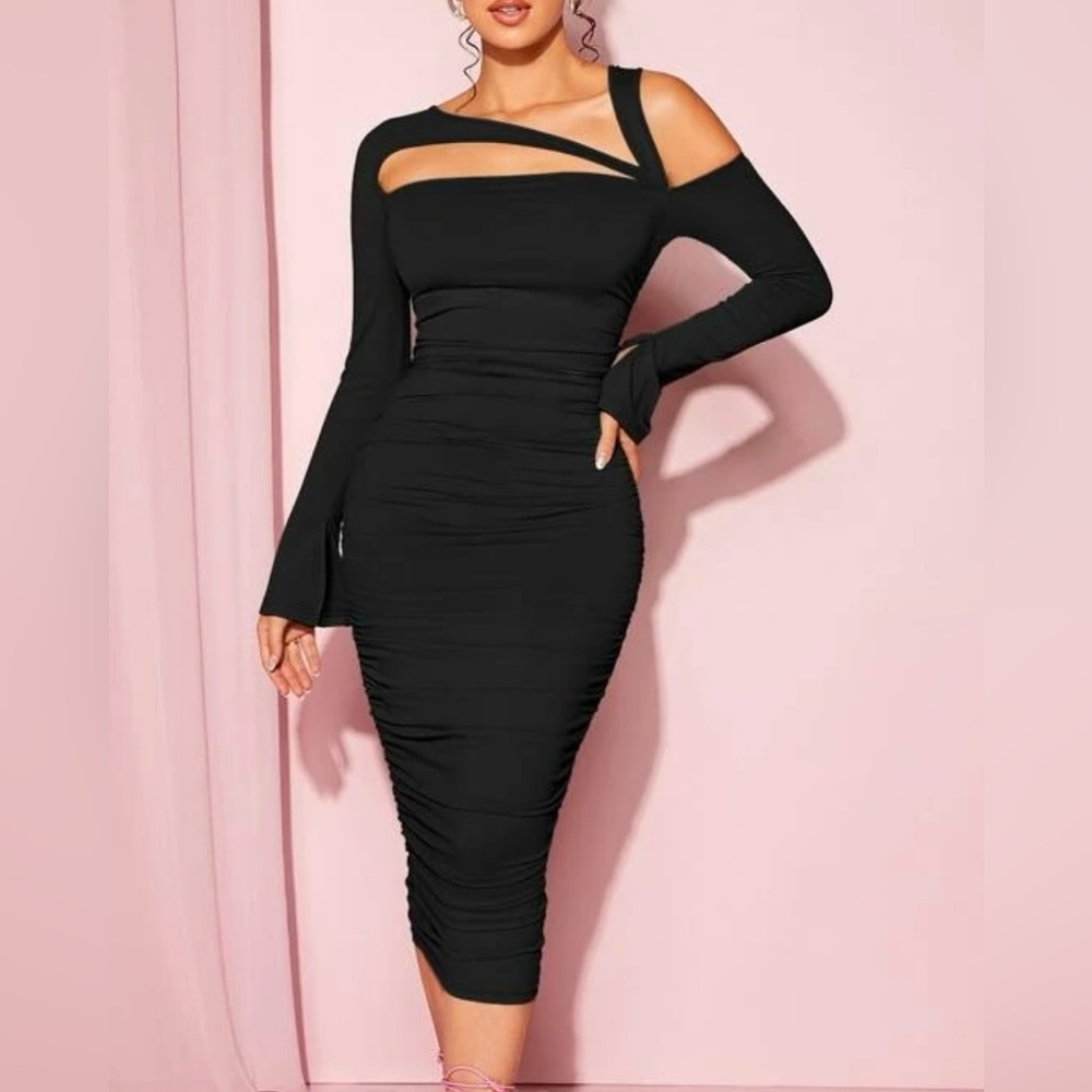Elegant Black Off-Shoulder Dress